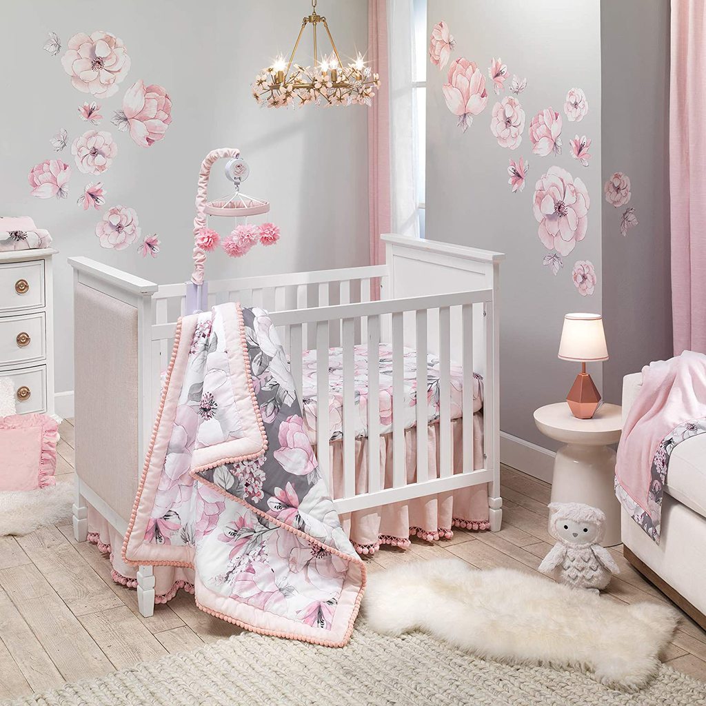 Nursery decor girl pink Nursery decor elephant twinkle twinkle little star oh the places you'll go pink gray hot air balloon nursery
